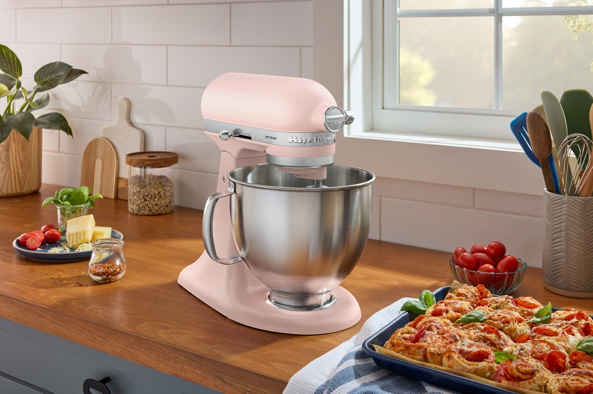 Artisan® Series 5 Quart Tilt-Head Stand Mixer with Premium Touchpoints - Feather Pink - Image 5