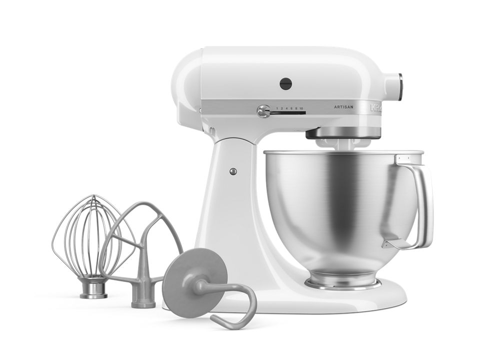 Artisan® Series 5 Quart Tilt-Head Stand Mixer with Premium Touchpoints - White