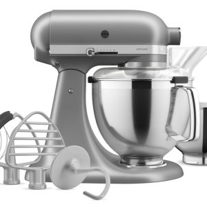 Artisan® Series 5 Quart Tilt-Head Stand Mixer with Premium Accessory Pack - Contour Silver