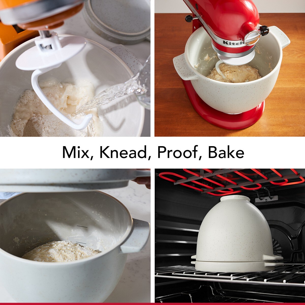 Bread Bowl with Baking Lid - Grey Speckle - Image 3