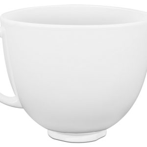 5 Quart White Chocolate Ceramic Bowl