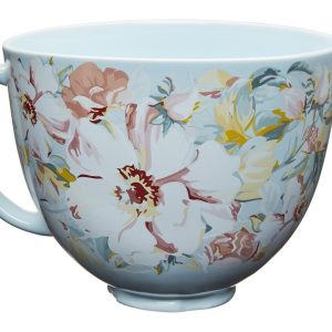 5 Quart White Gardenia Ceramic Bowl