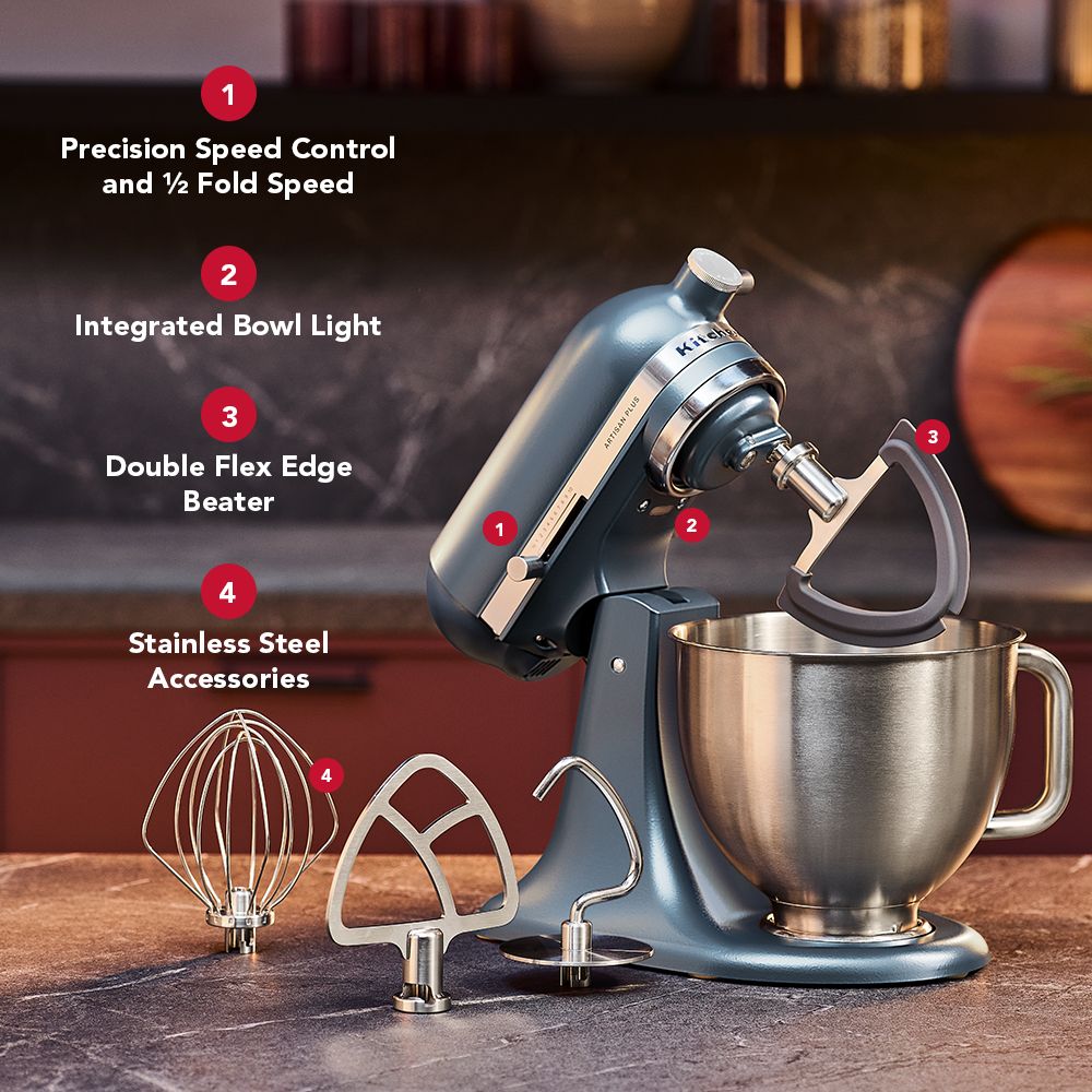 Artisan Plus Series 5 Quart Tilt-Head Stand Mixer - Blue Steel - Image 2