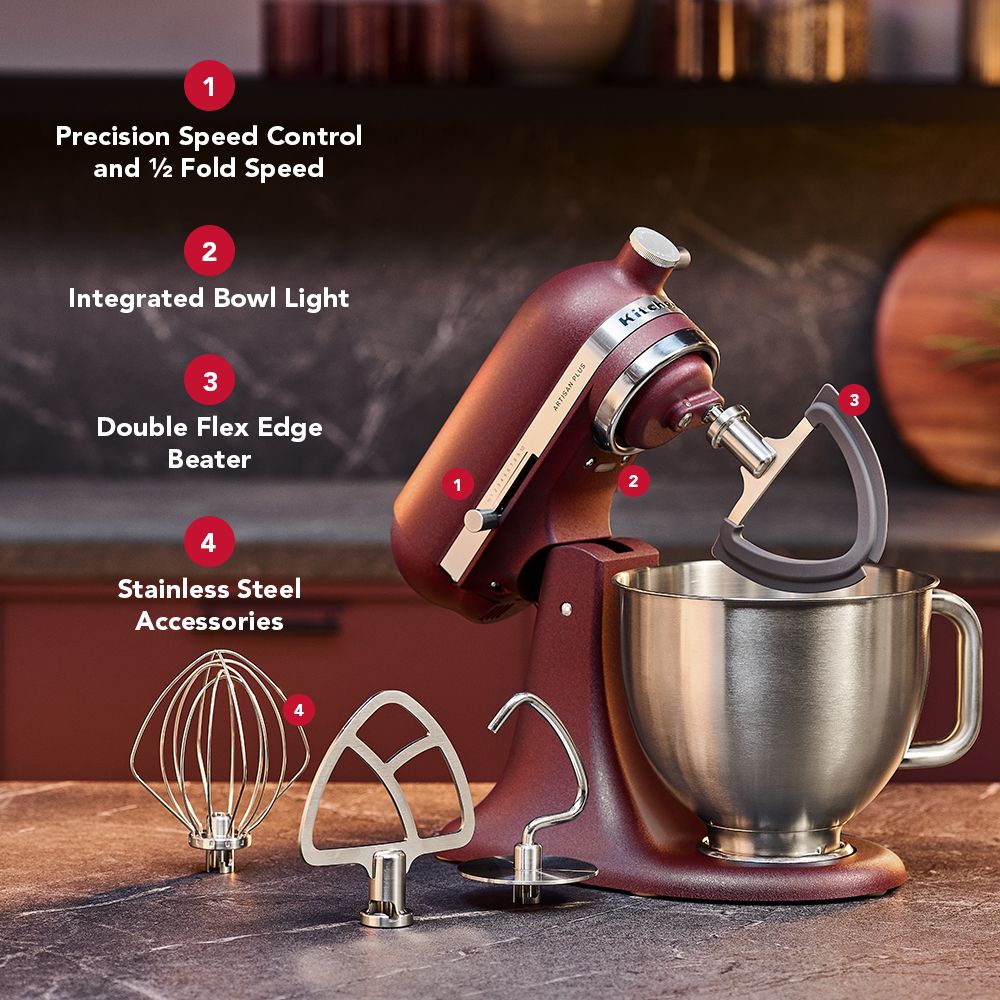 Artisan Plus Series 5 Quart Tilt-Head Stand Mixer - Sun dried Tomato - Image 2