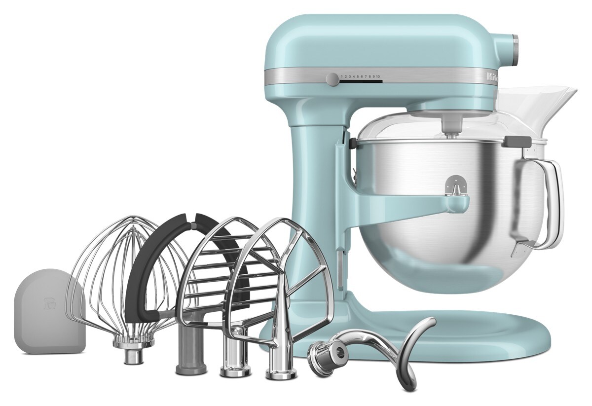 7 Quart Bowl-Lift Stand Mixer with Redesigned Premium Touchpoints - Mineral Water Blue - Image 2