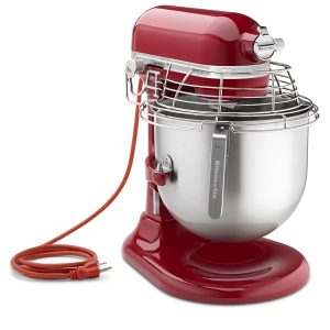 NSF Certified® Commercial Series 8 Quart Bowl-Lift Stand Mixer with Stainless Steel Bowl Guard - Empire Red