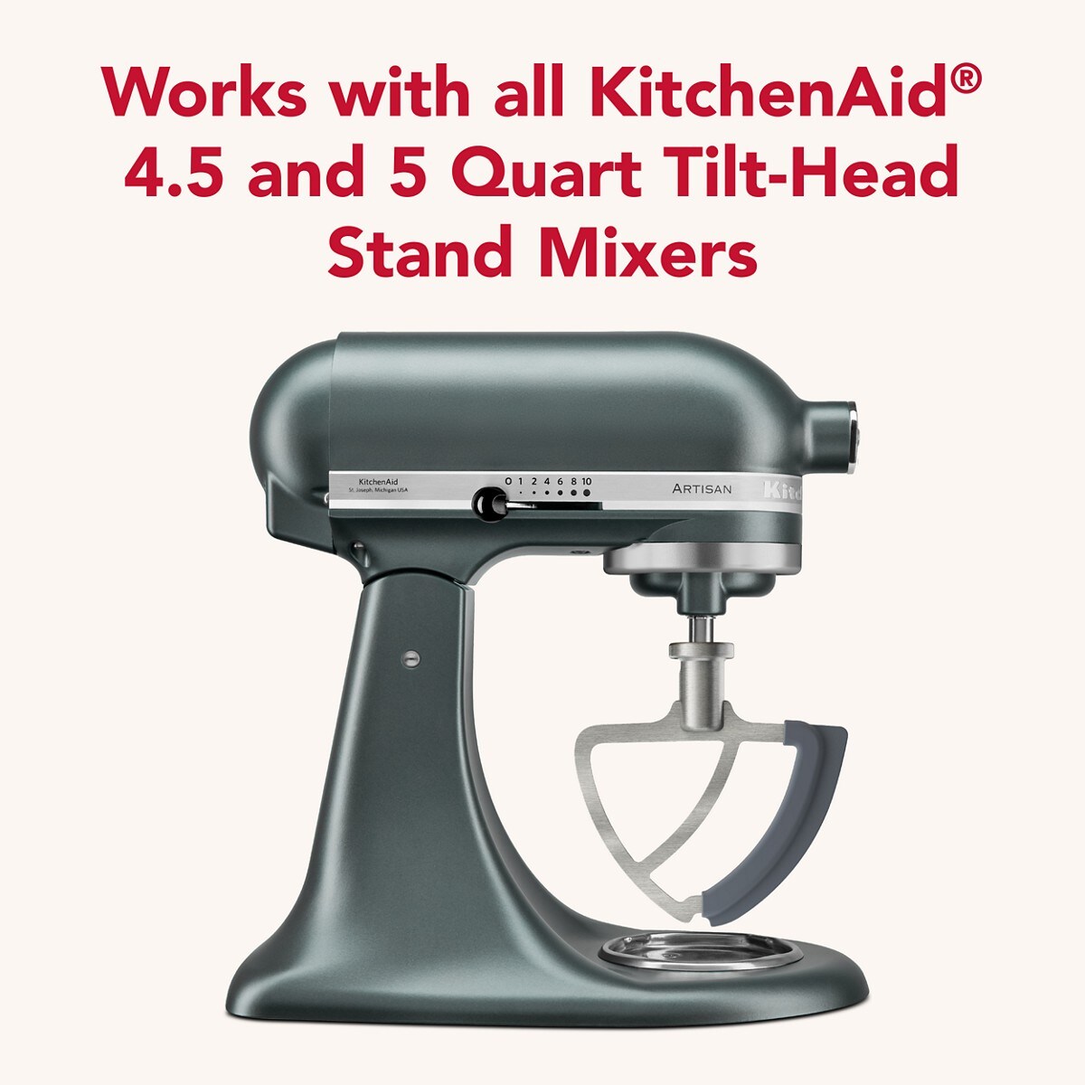 Durable stainless steel flex edge beater for select KitchenAid® tilt-head stand mixers - Image 7