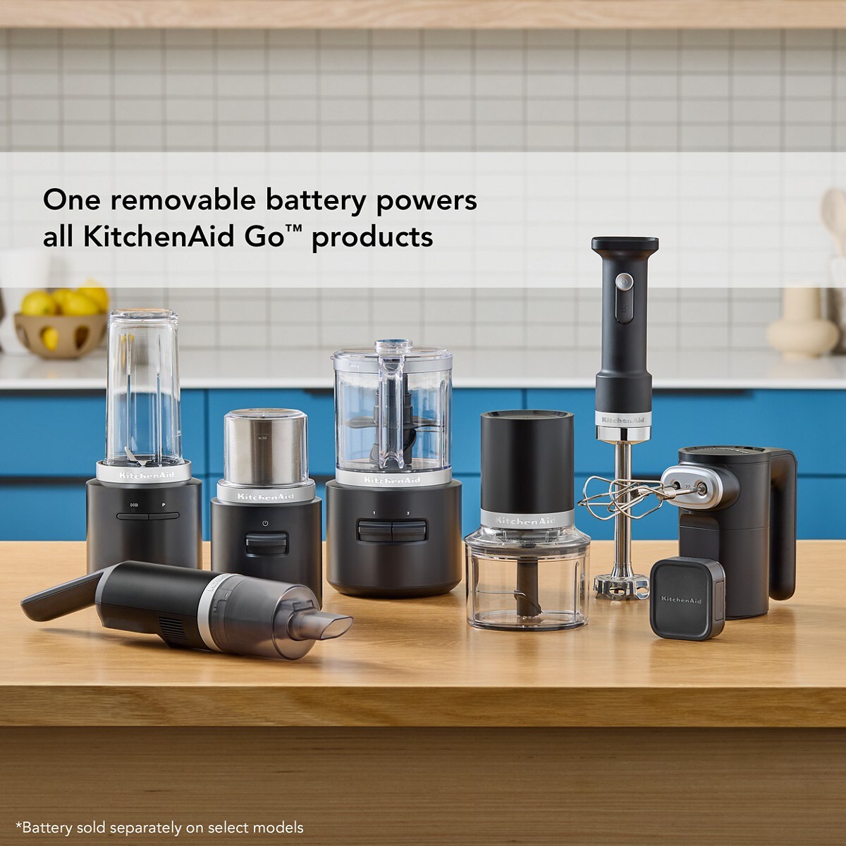 KitchenAid Go® Cordless Top Down Chopper - battery sold separately - Black Matte - Image 6