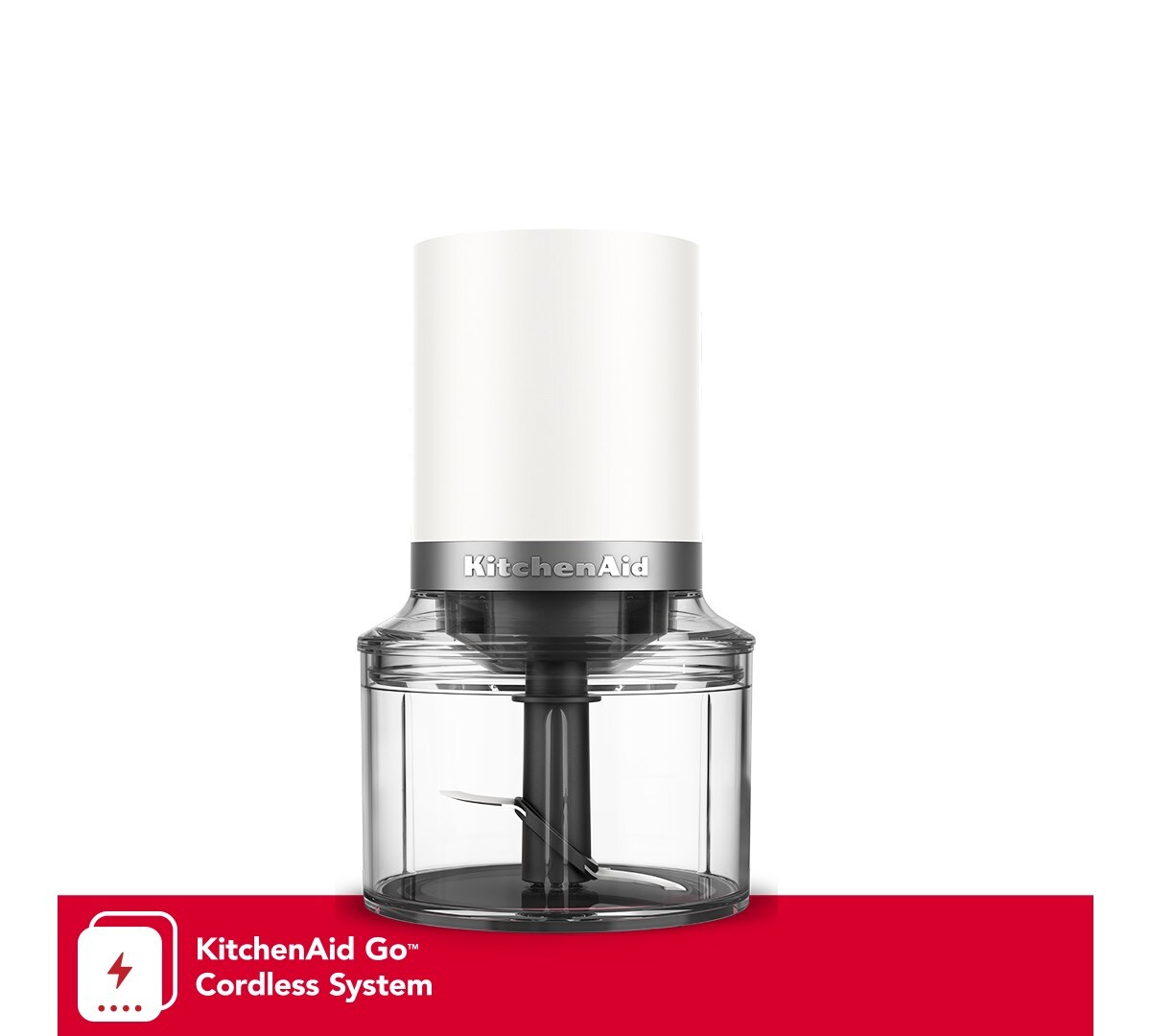 KitchenAid Go® Cordless Top Down Chopper - battery sold separately - Porcelain White