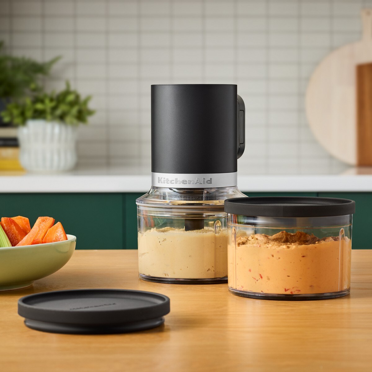 KitchenAid Go® Cordless Top Down Chopper with 2 Bowls - Includes Battery - Black Matte - Image 5