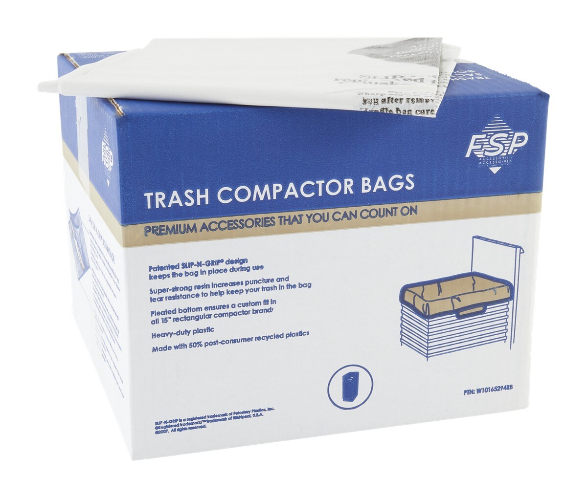 60-Pack of Heavy-Duty Plastic Compactor Bags with Odor Remover for 15-IN Compactor Models - White