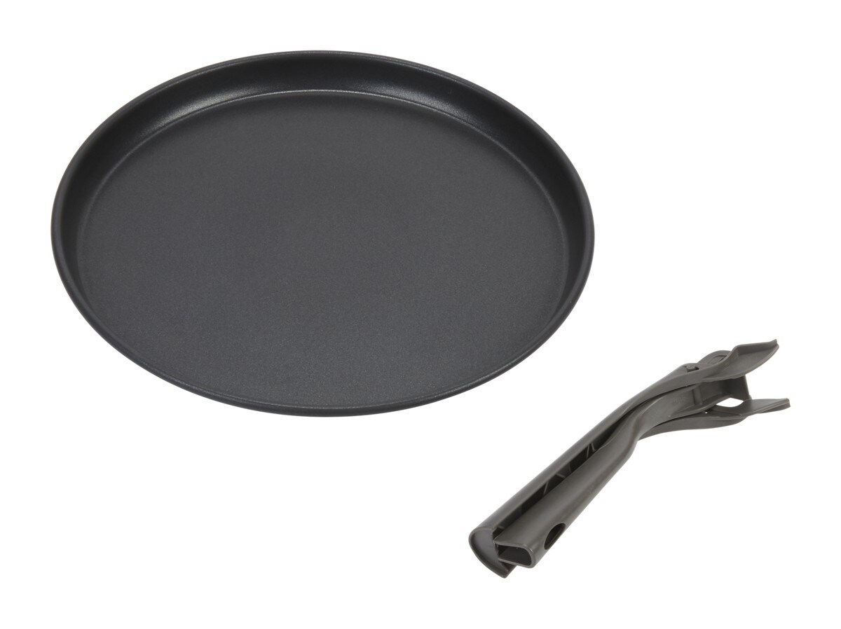 Microwave Crisper Pan with Handle - Black
