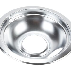Range Electric/Cooktop 6-IN Round Drip Bowl (Single-Pack) - Chrome for Non-Hinged, 2-Wire Plug Cooking Elements