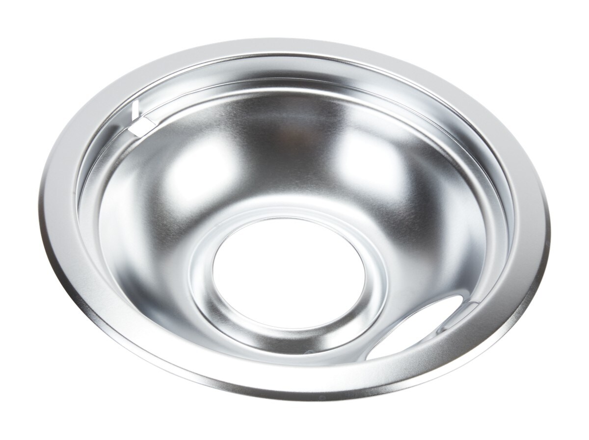 Range Electric/Cooktop 6-IN Round Drip Bowl (Single-Pack) - Chrome for Non-Hinged, 2-Wire Plug Cooking Elements