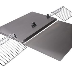 30" Range Hood Backsplash Kit with Dual Position Shelf, Stainless Steel, fits JXW9030KWP and JXU9130WP, Size: 20" H