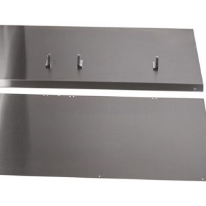36" Range Hood Backguard Kit with Dual Position Shelf, Stainless Steel, fits JXW9036WP and JXU9136WP, Size: 20" H
