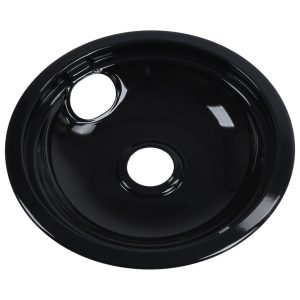 Range Electric/Cooktop 8-IN Round Drip Bowl (Single-Pack) - Black for Non-Hinged, 2-Wire Plug Cooking Elements