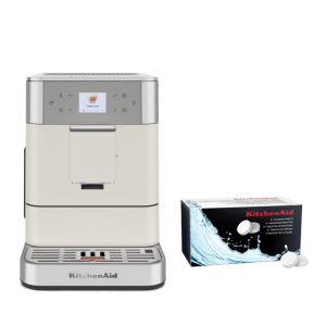 Coffee Set: Fully Auto Espresso KF6 + Cleaning Tablets - Porcelain White