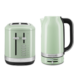 Breakfast Set: Toaster 2 slice + Electric Kettle - Pistachio