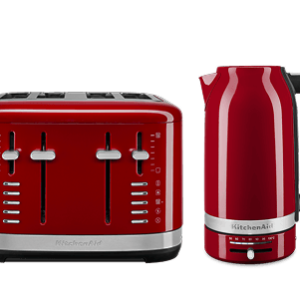 Breakfast Set: Toaster 4 slice + Electric Kettle - Empire Red