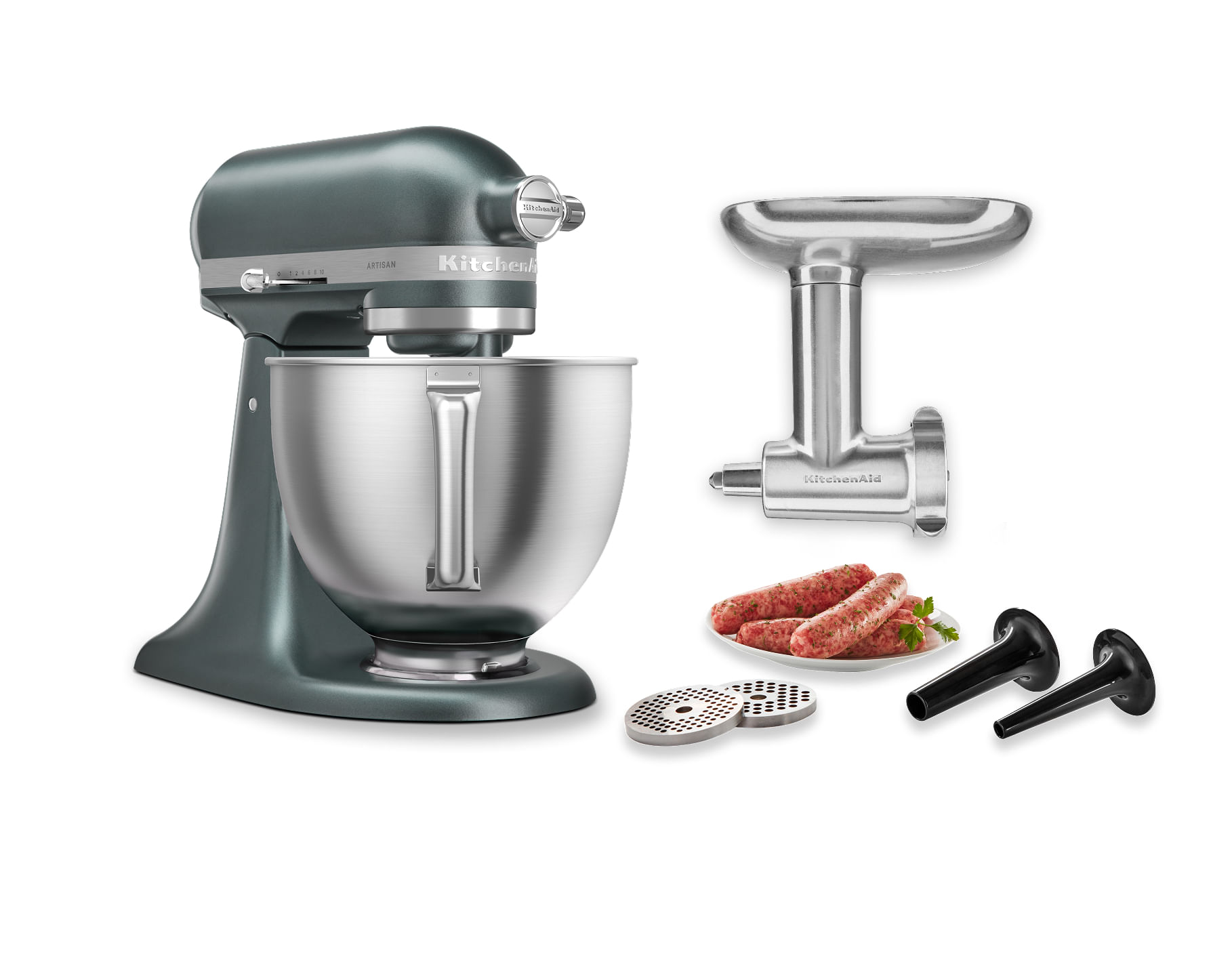 Artisan® 5-Qt Mixer with Premium Touchpoints & Metal Food Grinder Attachment