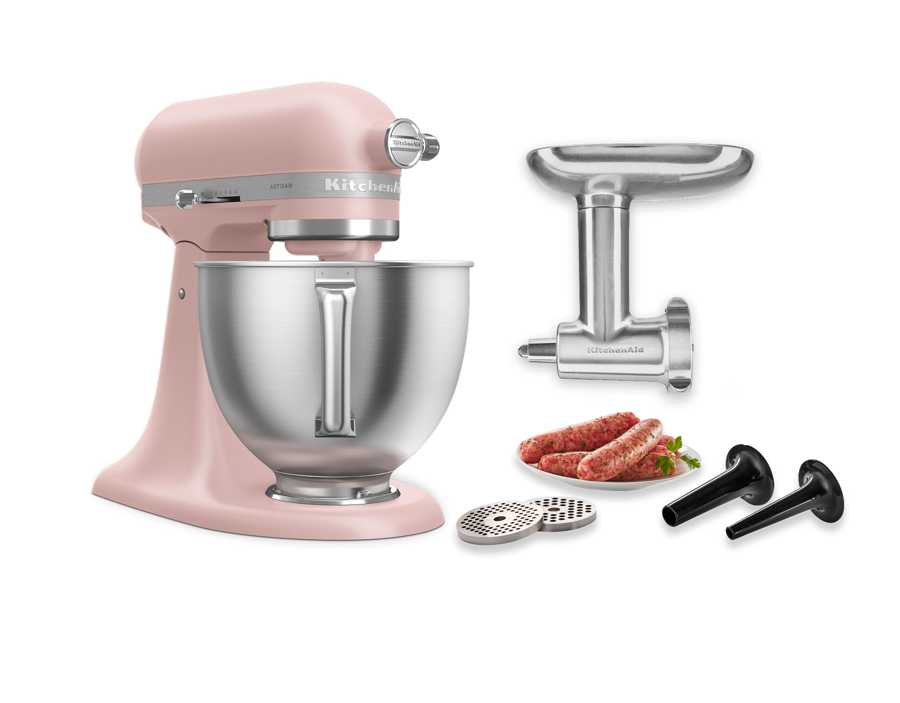 Artisan® 5-Qt Mixer with Premium Touchpoints & Metal Food Grinder Attachment
