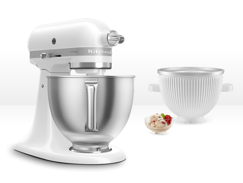 Artisan® 5-Qt Mixer with Premium Touchpoints & Ice Cream Maker Attachment - Porcelain White